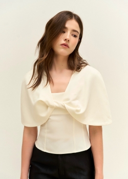 BLANC SUN CAPE TOP - IVORY