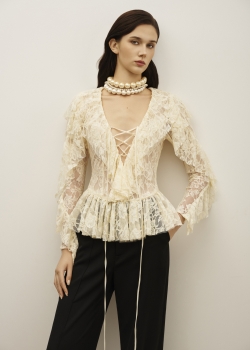 ROMANTIC CREAM LACE TOP