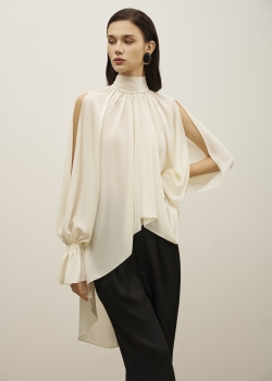 TUXEDO CREAM BLOUSE