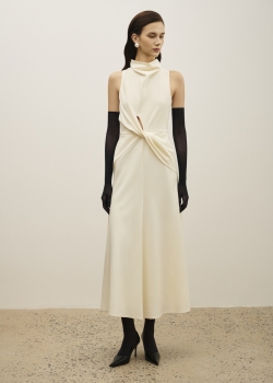 COCO HIGH NECK CREAM DRESS